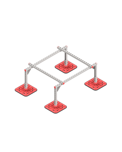 Опорная конструкция для установки оборудования TECHNORAPTOR FOOT 1200х1000 КМ-профиль (KM-TR-F-SSEI-1200-1000) в Таганроге Системы видеонаблюдения Pintop.ru