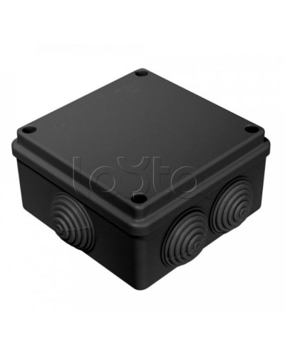 Коробка распределительная для о/п безгалогенная (HF) черная 70х70х40 (132шт/кор) Промрукав (40-0200-9005) в Таганроге Распределительные коробки Pintop.ru